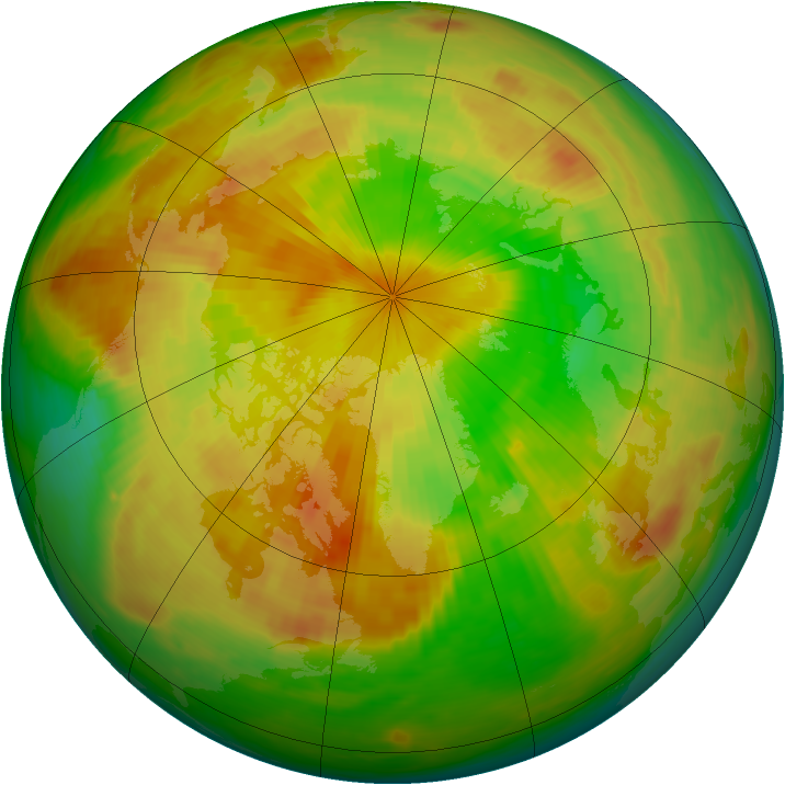 Arctic ozone map for 28 May 1984